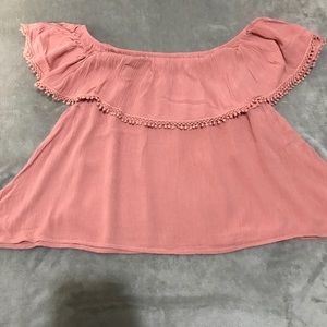 Pink Off the Shoulder Top